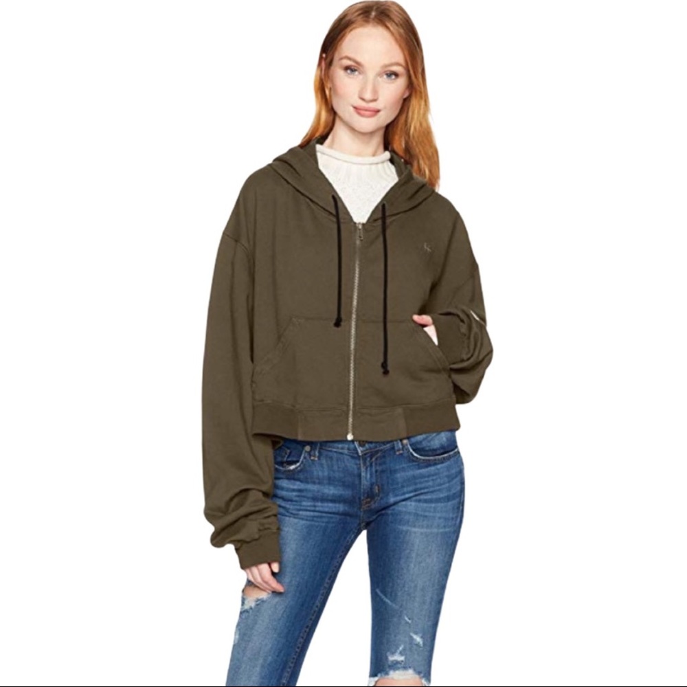 COPY - Scotch&Soda Maison Crop Camo Camp Hoodie Jacket - Picture 1 of 10